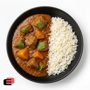 1Kg Beef Curry & Basmati Rice
